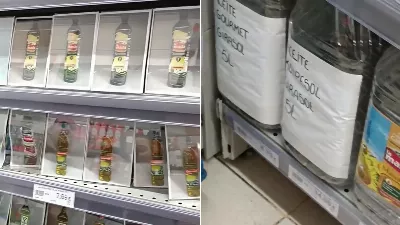 Il a montré ce qu'il avait trouvé lorsqu'il voulait acheter de l'huile d'olive dans un supermarché et c'est devenu viral