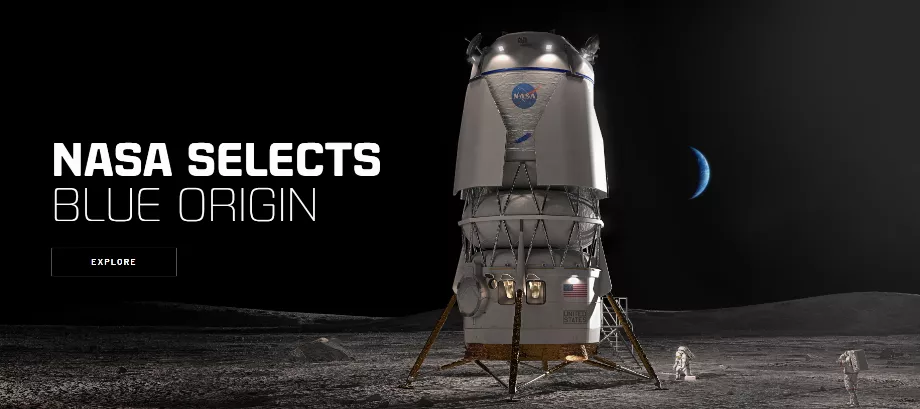 Blue Origin est la société aérospatiale de Bezos. (Origine Bleue)