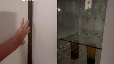Il a loué une maison pour sa famille et a montré un passage secret vers un lieu insolite qui a suscité le doute sur les réseaux