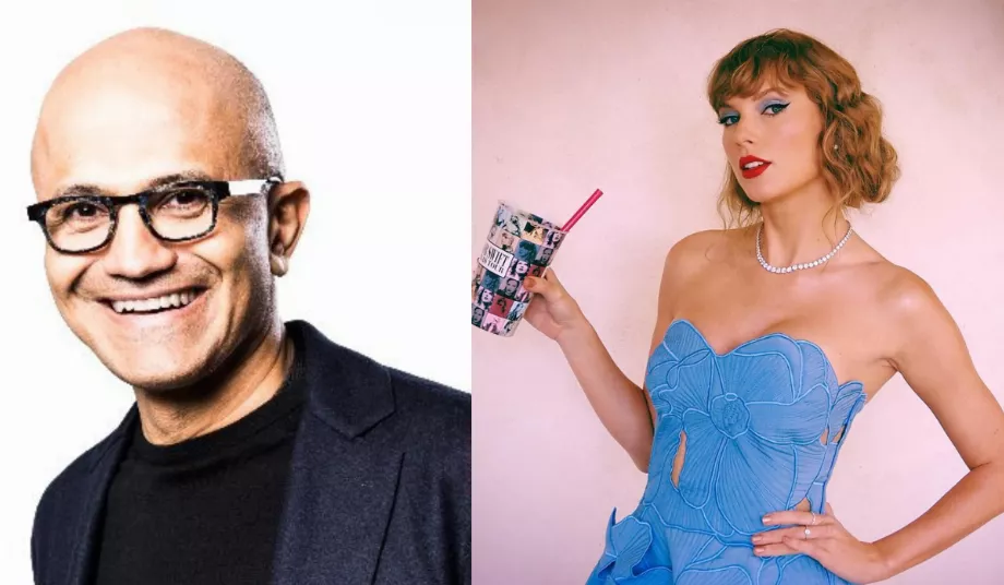 L'exécutif a indiqué qu'il enquêtait sur l'origine de ces images. (X : @satyanadella / Instagram : @taylorswift)
