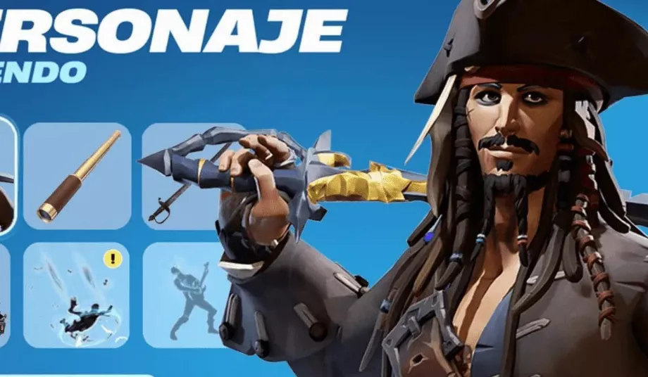Concept de ce à quoi pourrait ressembler la peau du capitaine Jack Sparrow. (@88bitCRPplays)