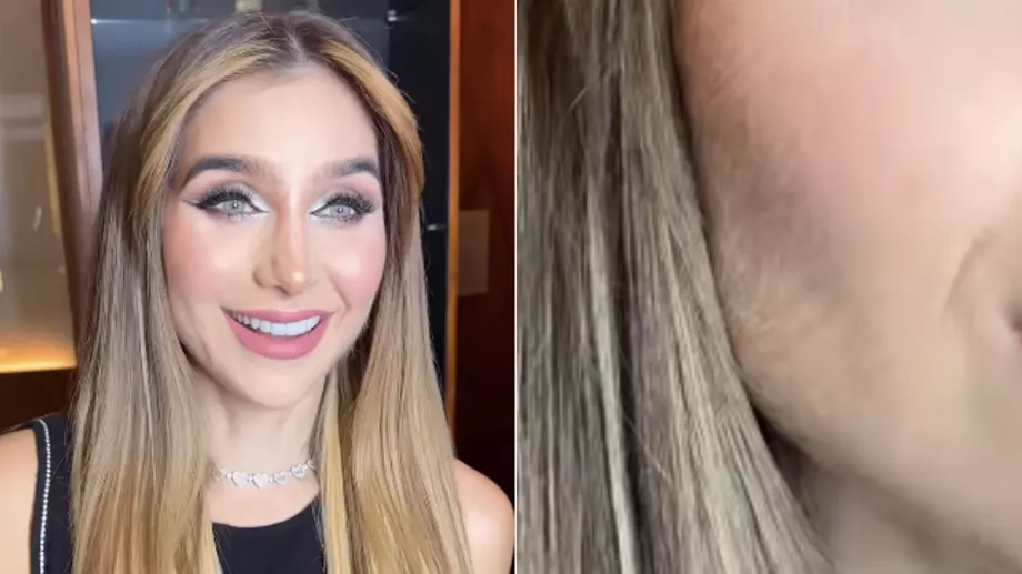 La femme de Monterrey a été critiquée en ligne pour avoir une « barbe ». (@manuelyedgarpeluqueria)