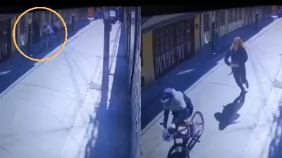 Vidéo : Laisse à la main, une femme a fini par pourchasser des voleurs à Bogota