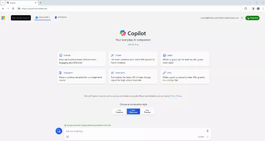 Copilot est un chatbot alimenté par l'intelligence artificielle. (Microsoft)