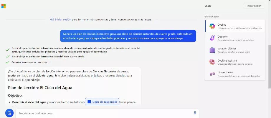 Le chatbot renvoie des réponses presque automatiques. (Microsoft)