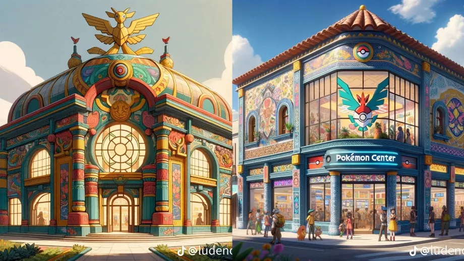 Le centre Pokémon et le Pokecenter se déroulent au Mexique. (Tiktok : Ludénor)