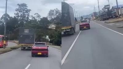 Intolérance sur les routes : camions et véhicules privés ont généré la panique sur l'autoroute Medellín - Bogotá