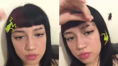 Elle testait un filtre TikTok et a vu quelque chose qu'elle pensait faire partie du jeu, mais elle a été choquée