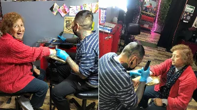 Le tatouage de la grand-mère devenu viral : elle ne l'a pas dit à ses enfants et une de ses petites-filles l'a accompagnée