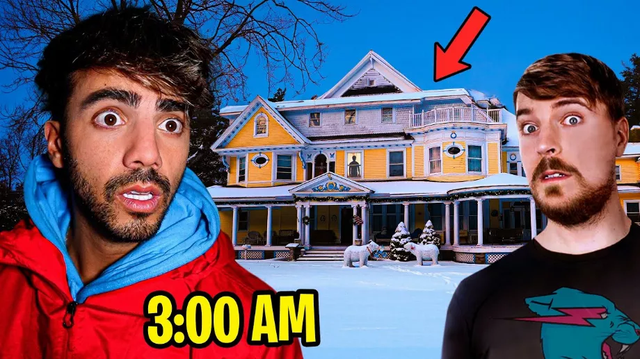 MrBeast a mis Fede Vigevani au défi de passer une nuit dans la maison la plus hantée du monde. (@fedevigevani)
