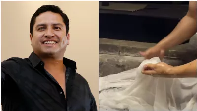 Julión Álvarez devient viral pour avoir lavé ses vêtements à la main avant le spectacle "Profugos del annex"