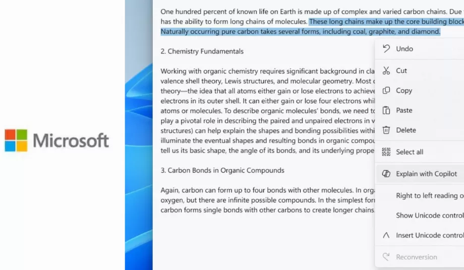 Le bloc-notes traditionnel ajoute des fonctions avec l'IA. (Microsoft)