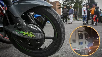 Vidéo : un motocycliste s'est pendu à une camionnette à Bogota après avoir été impliqué dans un accident de la route