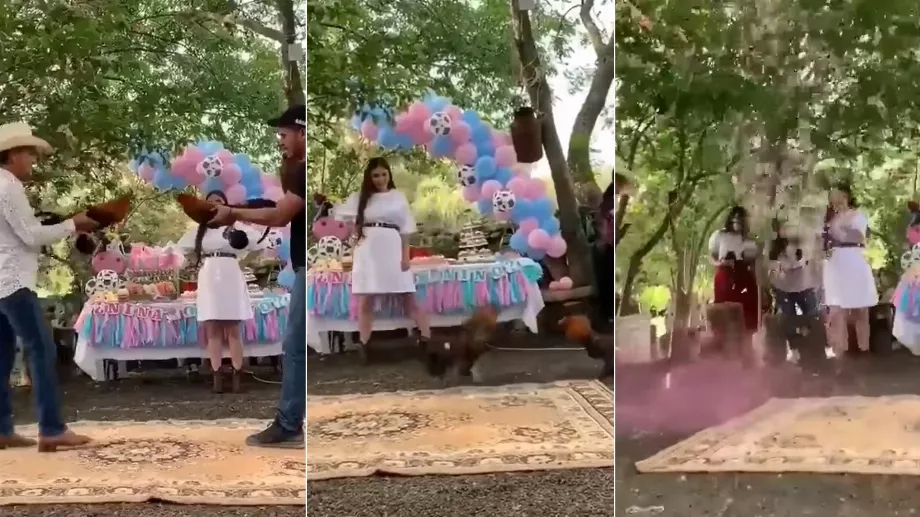 Un couple de Nuevo León est devenu viral grâce à sa manière particulière de révéler le sexe de leur bébé. Crédit : @MemetecaOficial