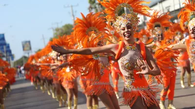 Une danseuse nue a suscité la controverse lors du défilé de chars du carnaval de Barranquilla