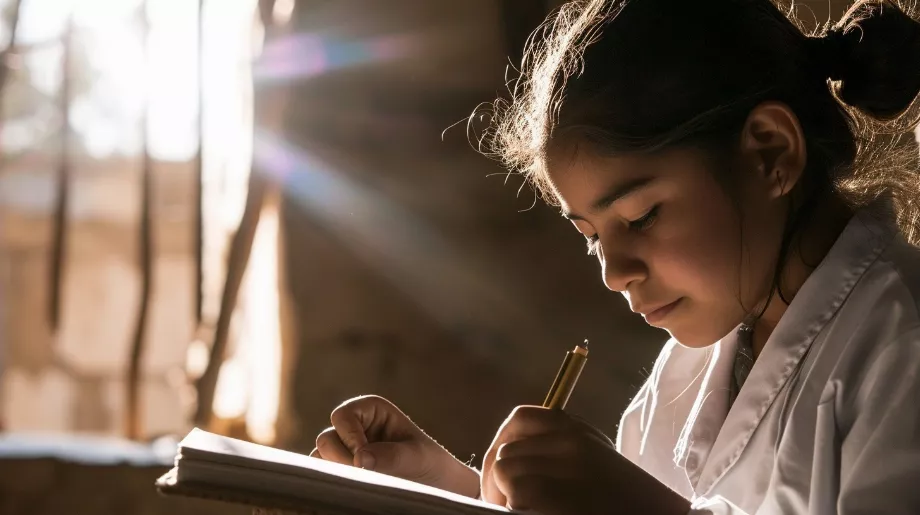 Faire ses devoirs éducatifs à la lumière naturelle permet de réduire les dépenses. (Informations sur l'image illustrative)