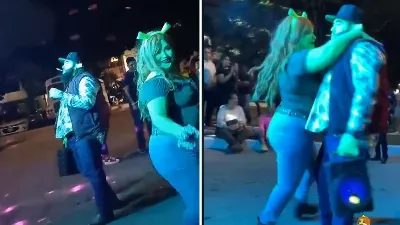 Shrek Pouch devient une réalité ; apparaît avec sa famille au Carnaval de Tampico | VIDÉO
