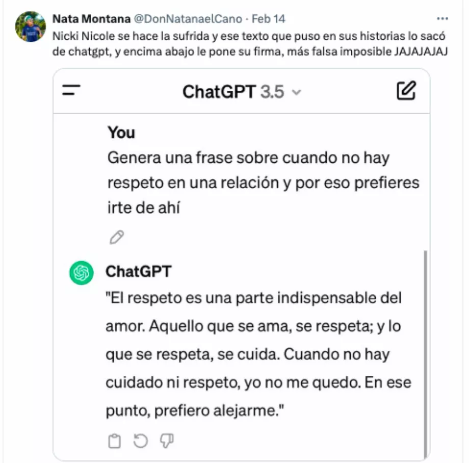 Les utilisateurs des réseaux s'en sont pris au chanteur argentin. (Capture : X)