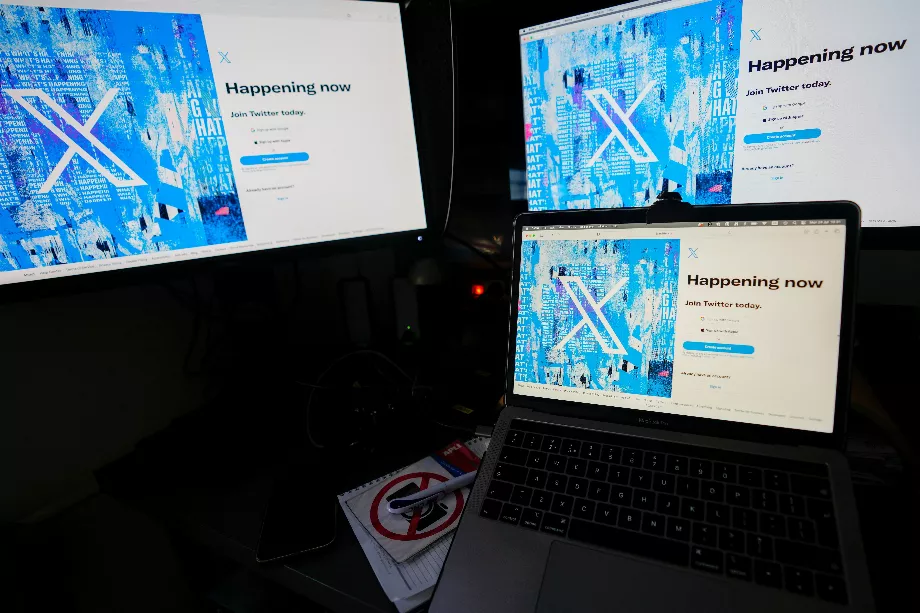 Image d'illustration du logo Twitter. (AP/Darko Vojinovic, dossier)