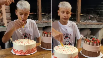 La lourde blague d'anniversaire d'un fan de River qui a reçu une surprise sur le gâteau
