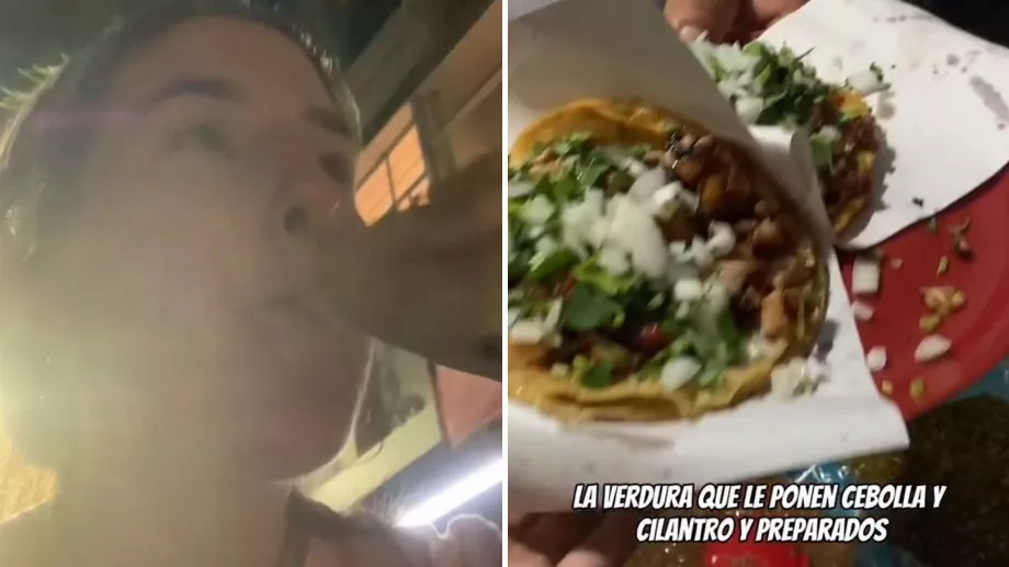 L’influenceur a dévoré le taco avec grand plaisir. (TikTok @nuriammartinezz_)