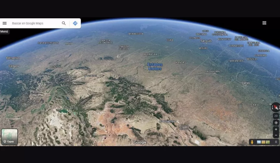 La version de bureau de Google Maps vous permet également de faire pivoter vos cartes pour une meilleure visibilité. (Google)