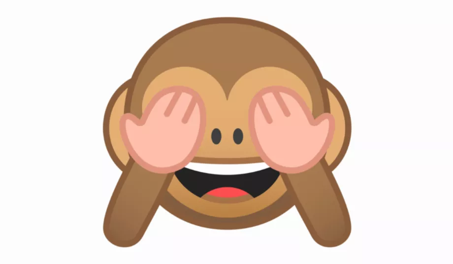 Emoji singe aux yeux couverts. (EmojiTerre)