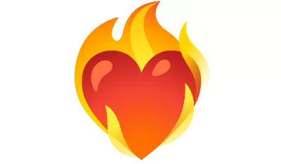Que signifie l'emoji cœur avec des flammes et à qui il peut être envoyé