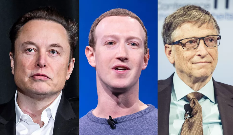 Elon Musk, Mark Zuckerberg et Bill Gates sont les magnats de la technologie les plus puissants au monde. (@elonmusk, @Zuck, @BillGates)