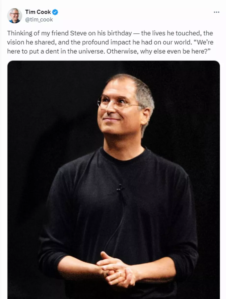 Cook se souvient de Jobs comme d'un ami. (X:tim_cook)