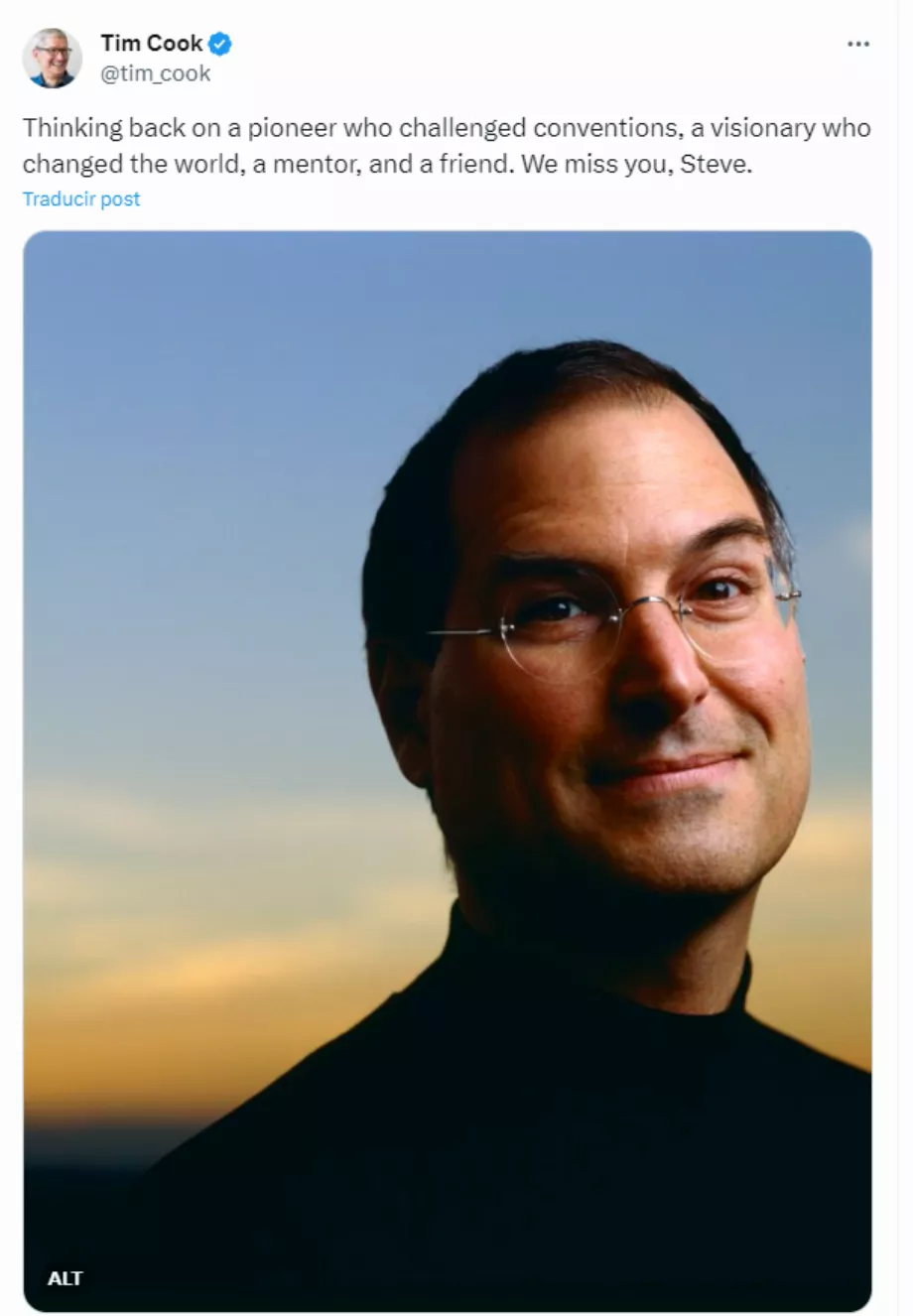 Cook partage également des messages concernant l'anniversaire de Jobs. (X:tim_cook)