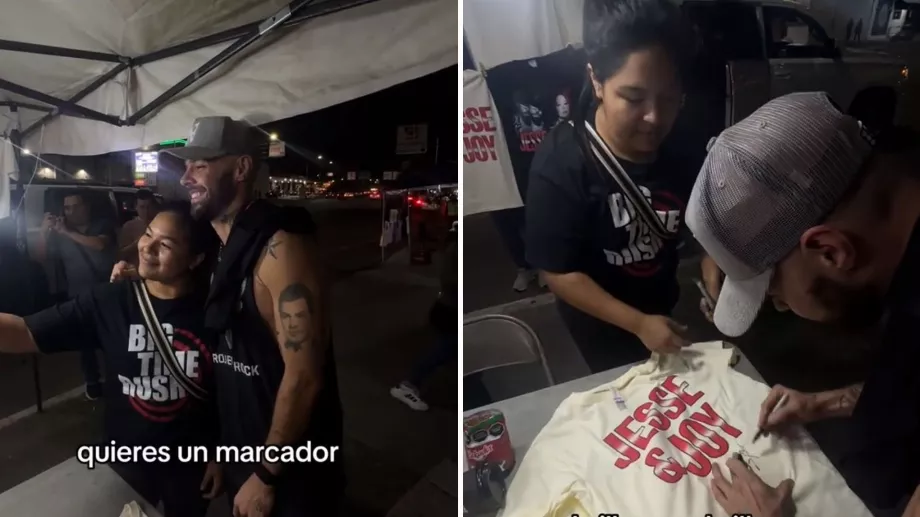 Le chanteur a même signé un autre t-shirt pour le vendeur ambulant. (TikTok @jesseboy)
