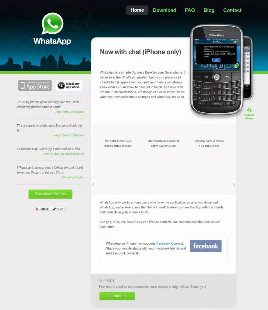WhatsApp est né en 2009 de l'esprit de deux anciens employés de Yahoo. (Musée de la conception Web)
