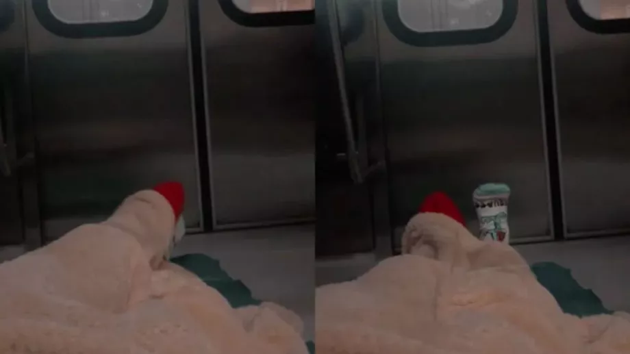 L'usager a montré à quel point elle se repose bien dans l'une des voitures du métro. (TikTok/ @mariinciita)