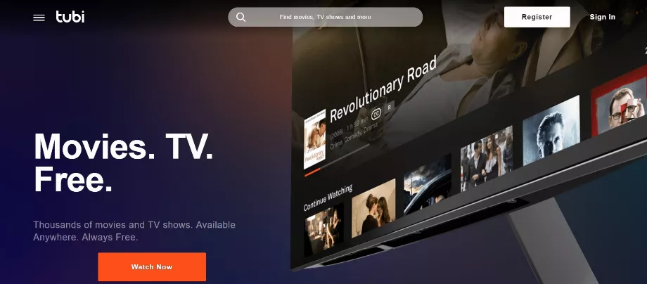 Il propose une grande variété de films et d’émissions de télévision (Photo : Tubi capture)