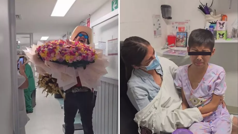 Le moment de la grande surprise pour la petite fille qui rêvait de rencontrer le personnage. (TikTok @Floreselpatron)