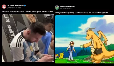 Messi, Pokémon et Les Simpsons jouent dans les mèmes de la chute de Facebook et Instagram