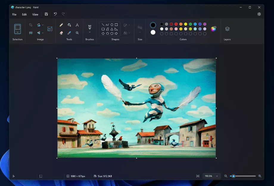 Microsoft Paint a intégré des fonctionnalités de Photoshop dans l'application, telles que la séparation des images de l'arrière-plan. (Microsoft)