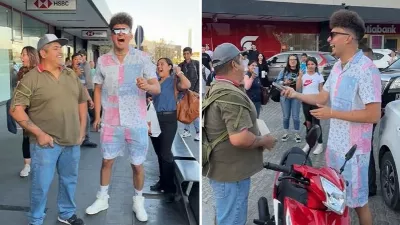 Gentleman parvient à gagner une moto de luxe après avoir pété en public | VIDÉO
