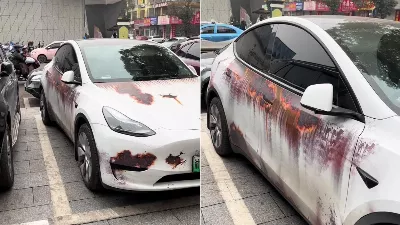 Il a mis des autocollants antirouille sur une voiture de luxe et c'est devenu viral