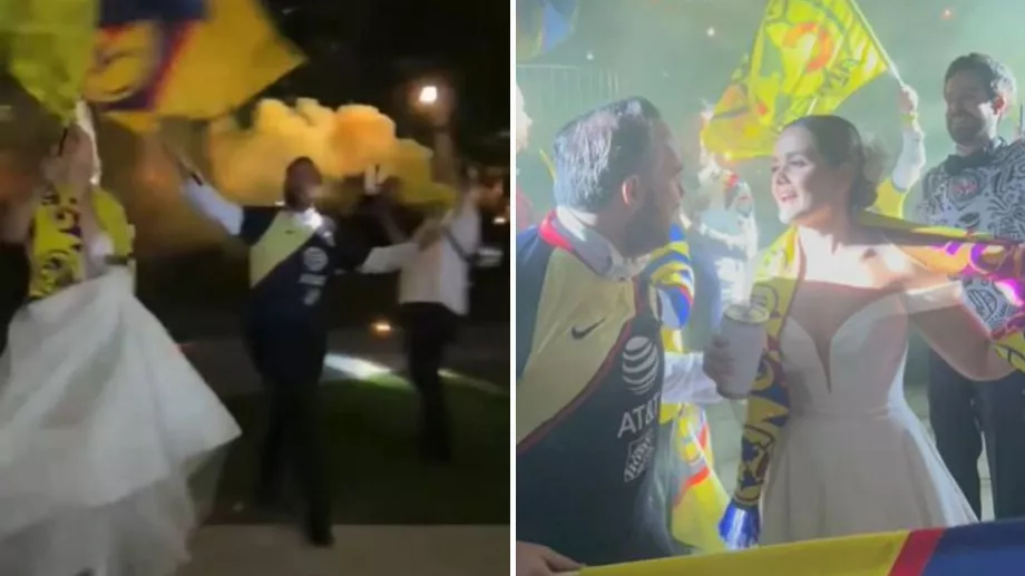 Le couple a démontré la grande passion qu'ils ont pour les Águilas. (Spécial)