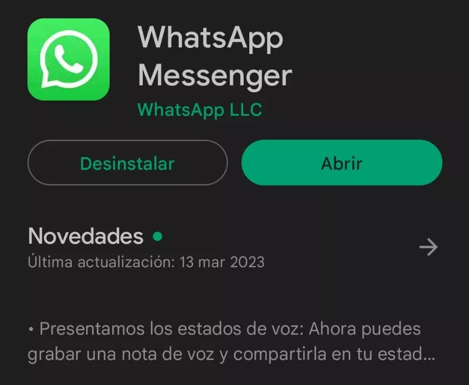 Garder l'application de messagerie à jour est essentiel pour la protection des informations personnelles. (Photo : capture)