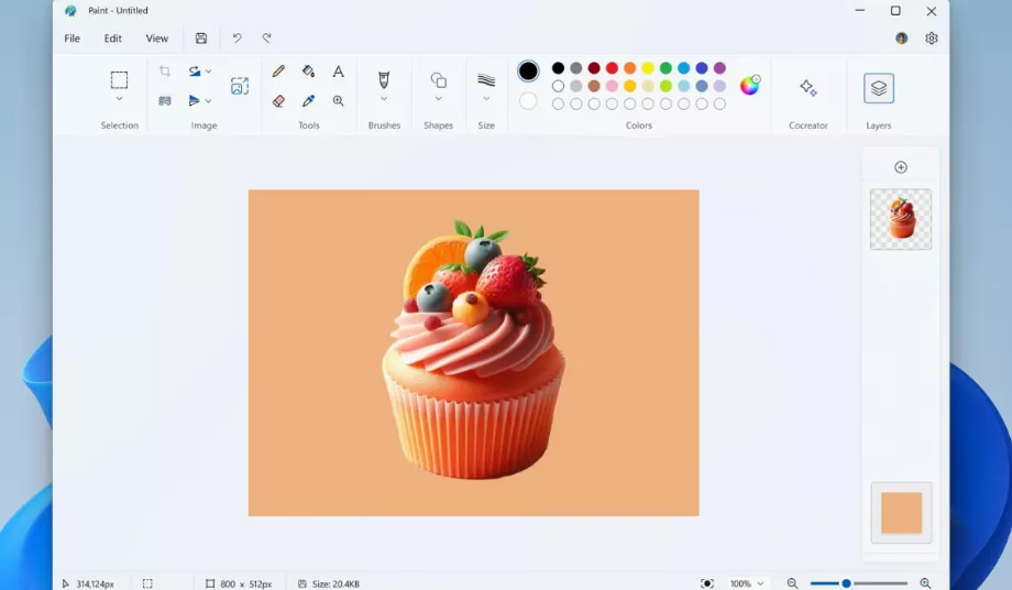 Microsoft améliore les fonctionnalités de calque dans Paint. (Microsoft)