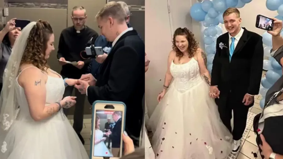Tiana et Logen Abney célèbrent leur union dans les toilettes d'une station-service (New York Post)