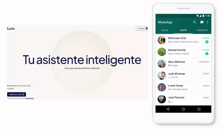 L'IA ne fait pas partie de Meta. (LuzIA / WhatsApp)