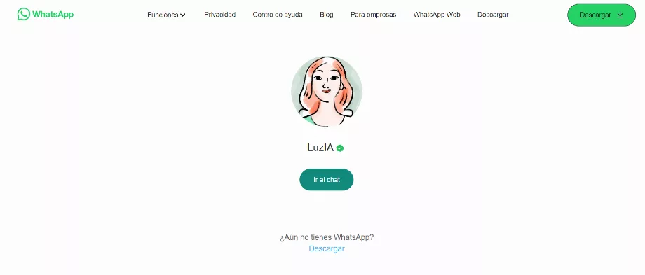 L'IA peut être intégrée à WhatsApp. (LuzIA / WhatsApp)