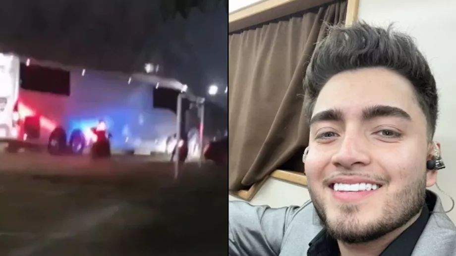 Le chanteur a dû courir après le bus. Photo : Julioharooficial (TikTok)
