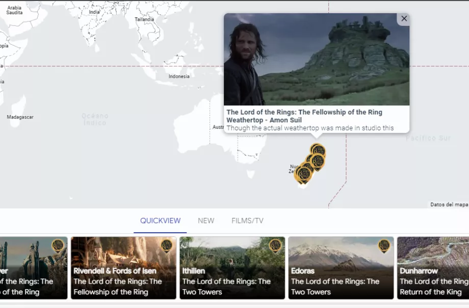 Cine Mapper est une plateforme idéale pour planifier des voyages et découvrir des lieux emblématiques. Il est également utilisé pour connaître des données sur les films et leurs enregistrements. (Infoba)