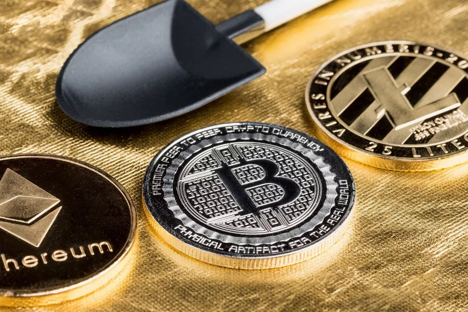 Une représentation du minage de crypto-monnaie. (Getty Images)