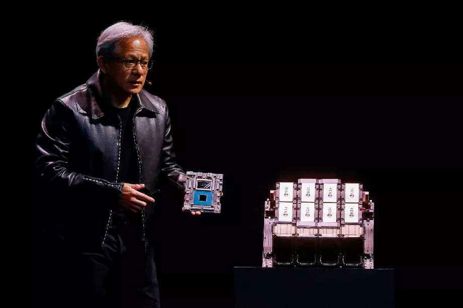 Cette révélation a eu lieu lors de la conférence annuelle des développeurs de Nvidia, sous la houlette de son PDG, Jensen Huang. (Reuters/Ann Wang)